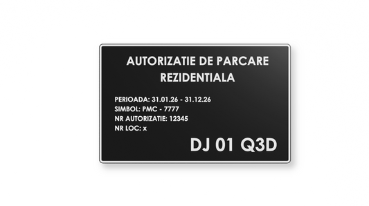 Plăcuță Parcare Rezidențială Dreaptă