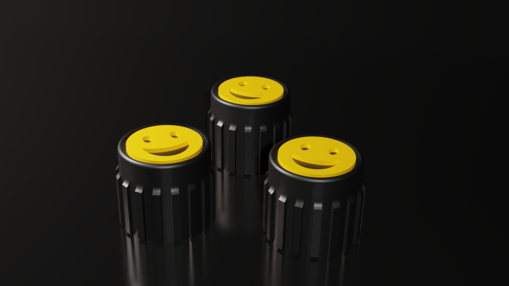 negru - galbin Smiley Face - Capacele Valva